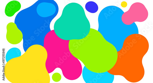 Colorful abstract shapes and blobs 16.