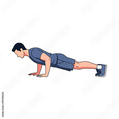 Man doing push up exercise 1.
