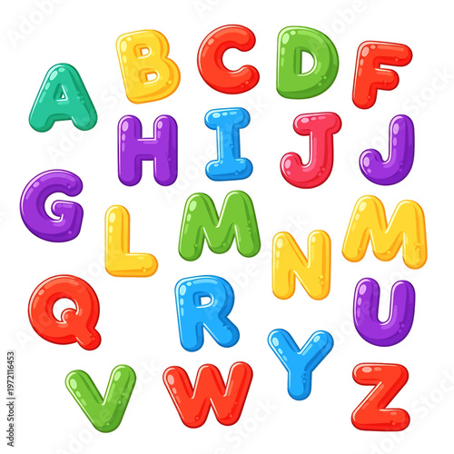 Colorful Plastic Alphabet Letters Isolated 8.