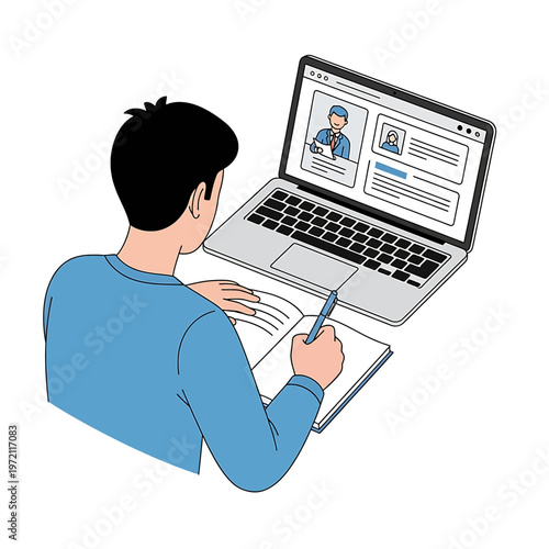 Man working on laptop computer 8.