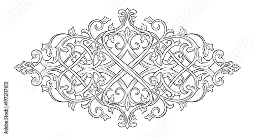 Intricate Ornate Decorative Design Element 6.