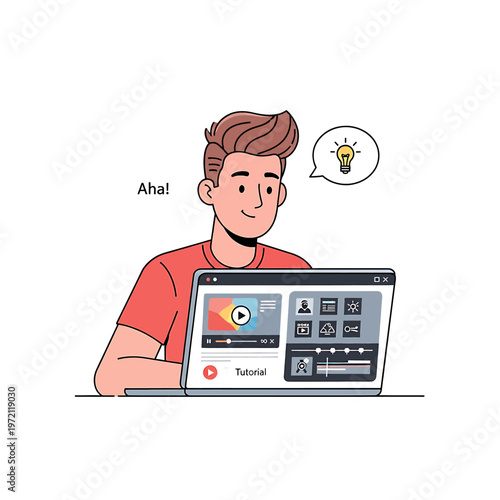 Man sitting with laptop computer 2.