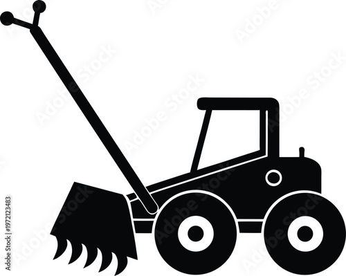 tractor silhouette vector illustration