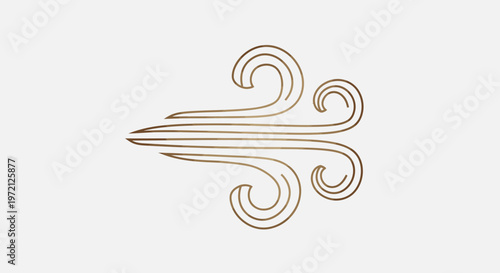 Abstract illustration of wind or air movement on a clean white background