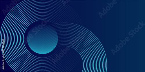 Circles Lines round frame, dynamic vector AI Technology science music concept lines.