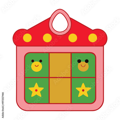 A small numbered door on a Christmas advent calendar hides a daily surprise, building festive excitement as each window opens toward Christmas Day. marking countdown to the holiday

