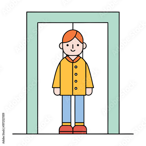 Standing in front of the elevator, the quiet hum fills the air as doors wait to open. Soft lights reflect on polished floors, capturing a pause between moments and destinations.
