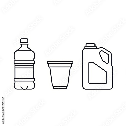 Bottle Cup Gallon Outline