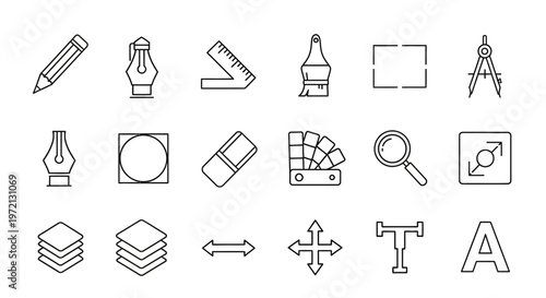 Collection of drafting and design tools.