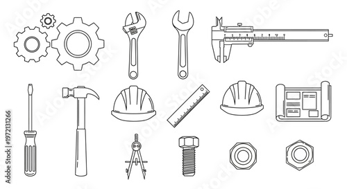 Collection of various industrial tools.