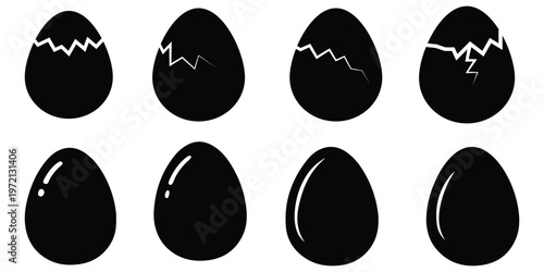Easter Egg Outline Icon Set – Clean UI Vector Collection