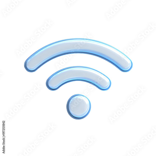 Wi-Fi Signal Icon: Wireless Connectivity Isolated on White Background for Professional Use