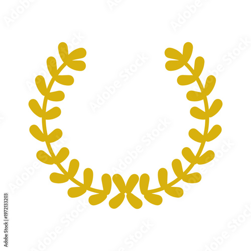 金色の月桂樹のイラスト