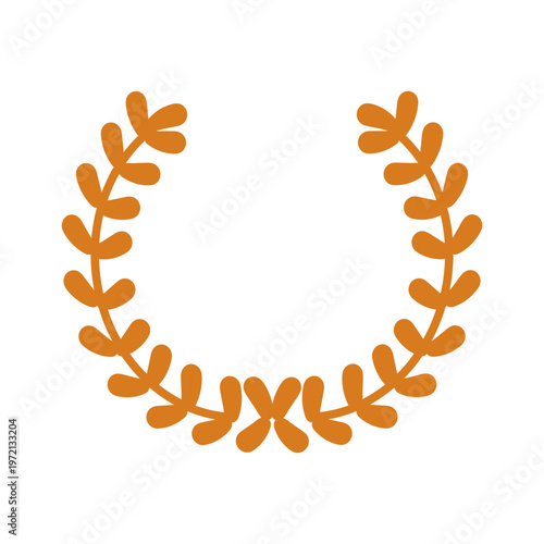 銅色の月桂樹のイラスト