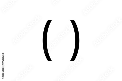 Fotografia Bold Minimal Parentheses, Brackets