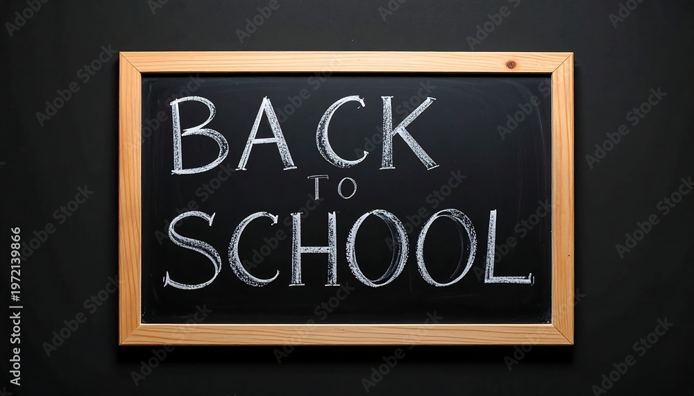 Obraz premium A chalkboard with 'BACK TO SCHOOL' written on it