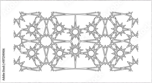Intricate geometric pattern design element 7.