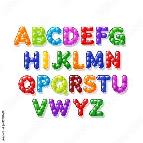 Colorful alphabet letters for kids 4.