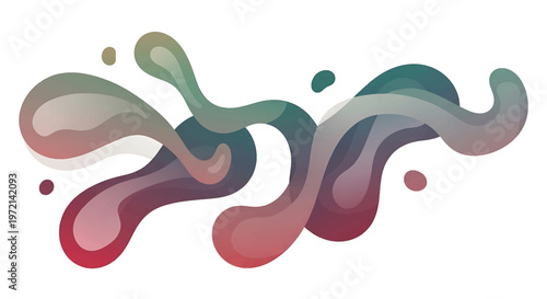 Colorful Liquid Splash Droplets Artwork Design.