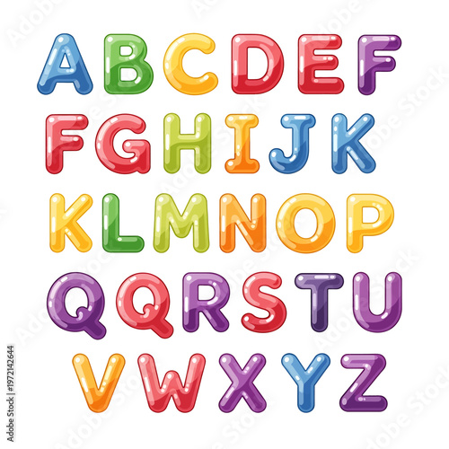 Colorful Alphabet Letters in Plastic 15.