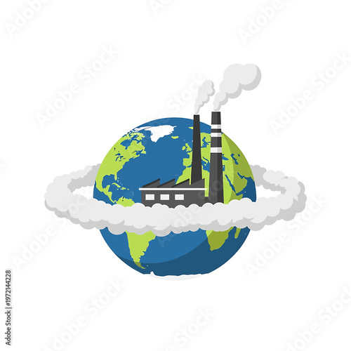 Pollution factory on the earth planet.