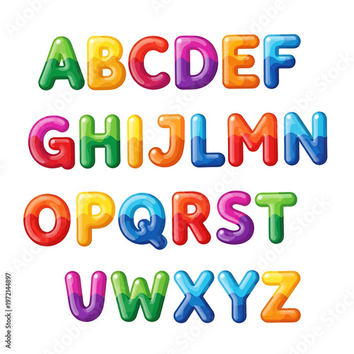 Multicolored alphabet letters in plastic 8.