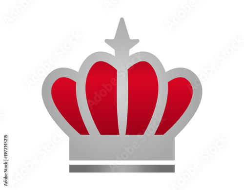 シンプルなシルバーの王冠イラスト