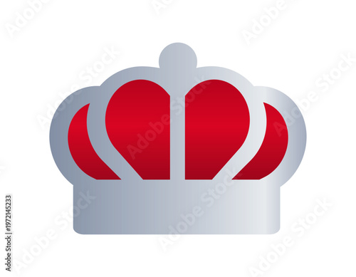 シンプルなシルバーの王冠イラスト