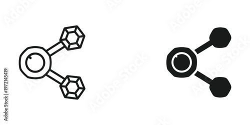 Chemical structure representation using different notation styles for the same molecule