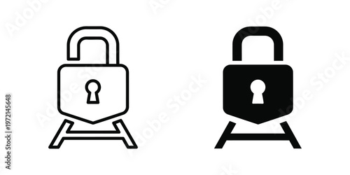 Contrast between an unlocked and a locked padlock symbolizing security states