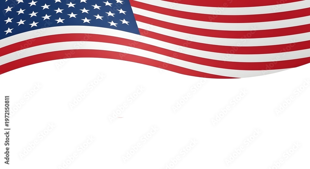 Fototapeta premium Happy labor day vibrant american flag waving celebrating workers and national pride