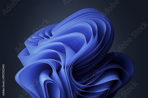 Elegant blue silk fabric with flowing folds and soft lighting for luxury design backgrounds