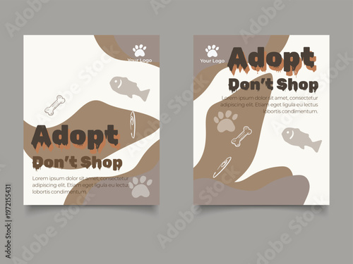Pets shop social media post template