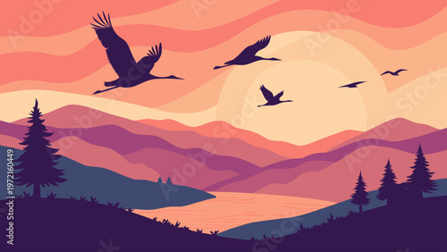 mountain landscape with mountains