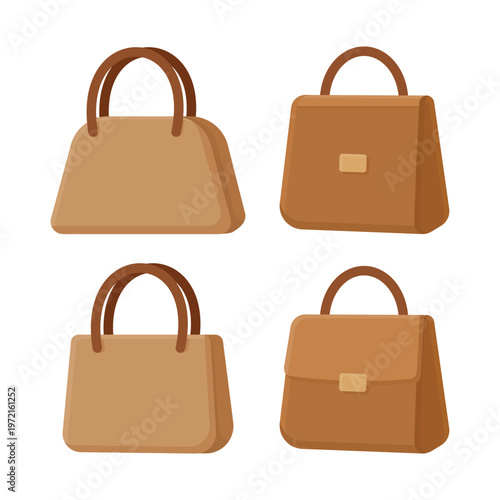 Stylish vector illustration of a women shoulder bag. Perfect for fashion, accessories, lifestyle, and modern outfit design themes.