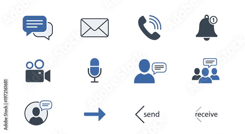 Communication icons for digital media 2.