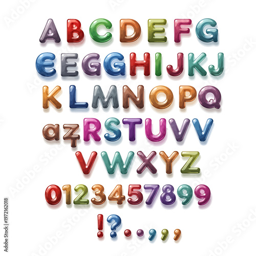 Colorful Alphabet Letters and Numbers 1.