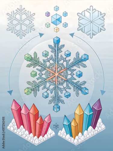 crystallization, snowflake, transformation, water, property, science, conversion