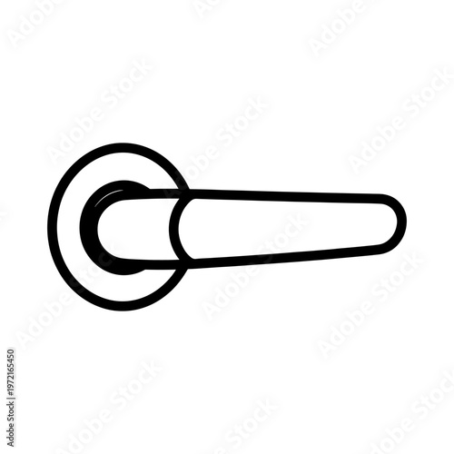 A simple black outline depicts a paperclip showcasing its functional and minimalist form silhouette