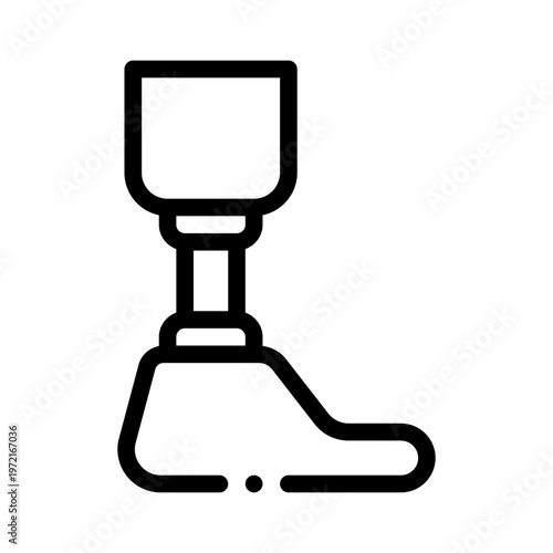 prosthetic line icon