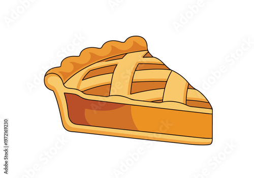 Delicious Slice of Golden Baked Apple Pie.