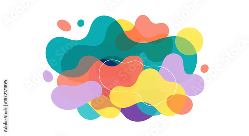 Colorful abstract shapes and blobs 7.
