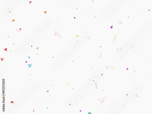 Fun Geometric Confetti Memphis Style Colorful Abstract Design
