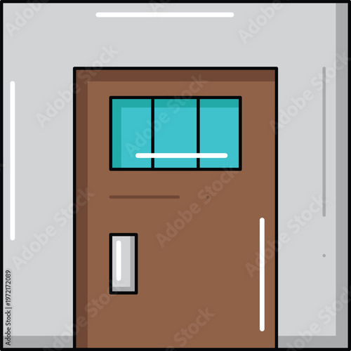 Design Jail Illustration Flat Icon