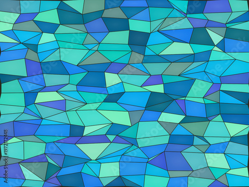 Bold Stained Glass Mosaic Vivid Colors Dark Leading Background