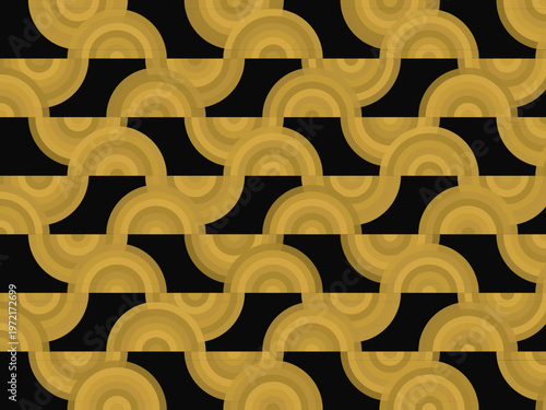 Luxury Geometric Fan Motif Elegant Abstract Vector Background