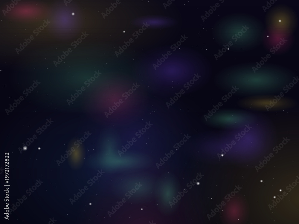 Naklejka premium Celestial Galaxy Nebula Glowing Stars Deep Space Backdrop
