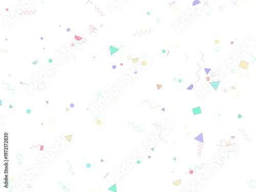 Bold Geometric Memphis Shapes Fun Colorful Abstract Background