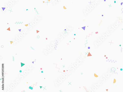 Fun Geometric Confetti Memphis Style Colorful Abstract Design
