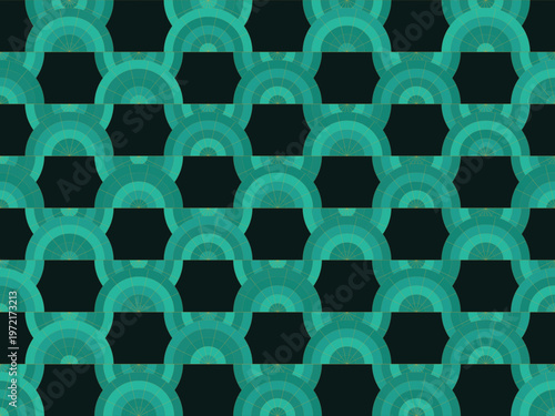 Luxury Geometric Fan Motif Elegant Abstract Vector Background